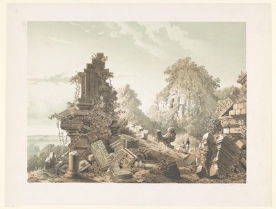 Ruins of Tjandi Lora Djongrang by Cornelis Springer