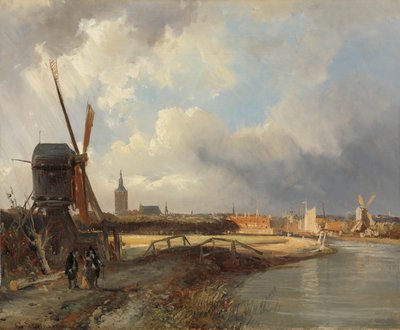 View of The Hague from the Delftse Vaart in the Seventeenth Century by Cornelis Springer