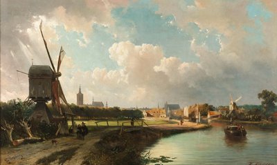 View of The Hague from the Delftse Vaart in the Seventeenth Century by Cornelis Springer
