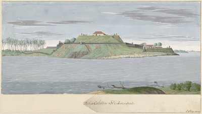Fort Caliture on Ceylon, Seen from the River by Cornelis Steiger
