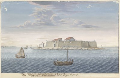 The Fort Hammenhiel on Ceylon by Cornelis Steiger