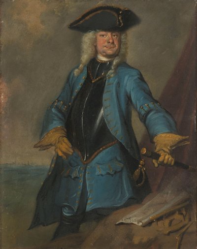 Gerrit Sichterman (1688-1730). Quartermaster-General of the Cavalry, Colonel of the Oranje-Groningen Infantry Regiment, Commandant of Grave by Cornelis Troost (signed by artist)