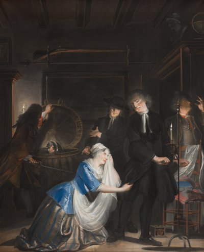 False Virtue Discovered: The Discovery of Volkert in the Laundry Basket by Cornelis Troost