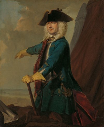 Gerrit Sichterman (1688-1730). Quartermaster-General of the Cavalry, Colonel of the Oranje-Groningen Infantry Regiment, Commandant of Grave by Cornelis Troost