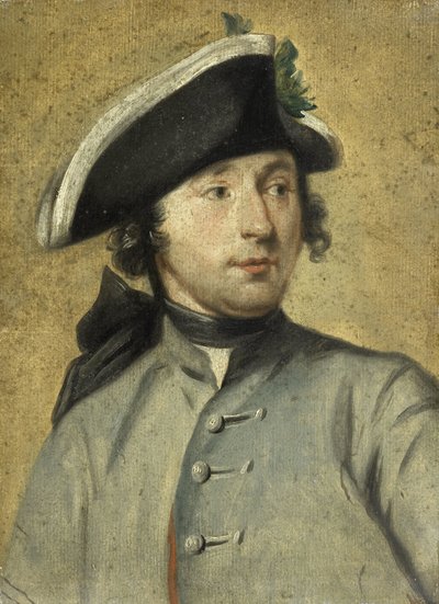 Portrait of Ludolf Backhuysen II, Painter and Dragoon by Cornelis Troost