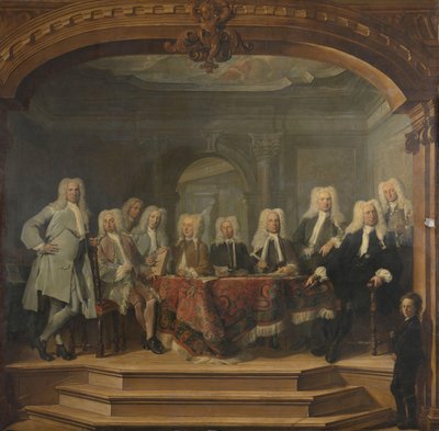 Regents of the Aalmoezeniersweeshuis Orphanage in Amsterdam, 1729 by Cornelis Troost