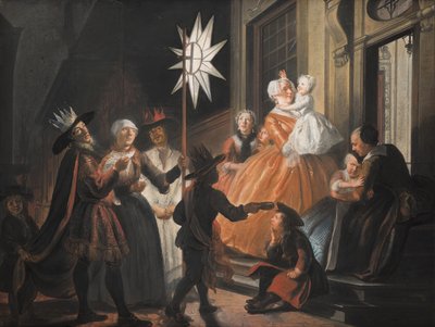Singing Round the Star on Twelfth Night by Cornelis Troost