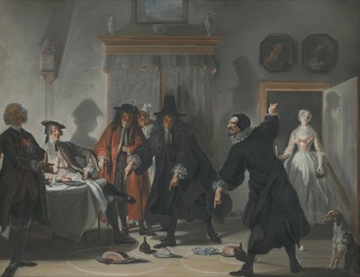 The Mathematicians or the Young Lady Who Fled: The Dispute between Doctors Raasbollius and Urinaal by Cornelis Troost