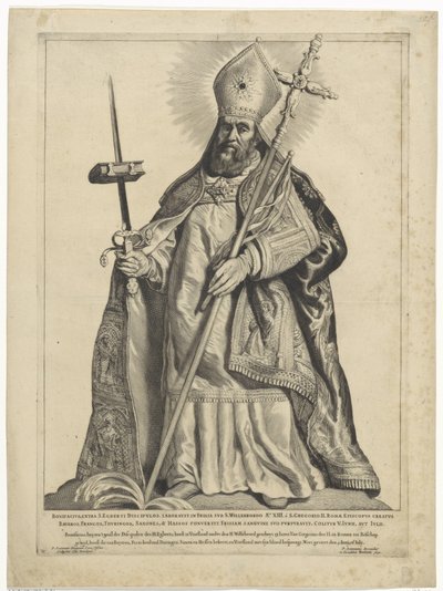 H. Bonifatius (series title: Nederlandse heiligen) by Cornelis Visscher (II)
