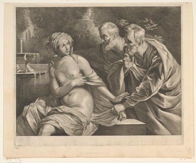 Susanna and the Elders (series title) by Cornelis Visscher (II)