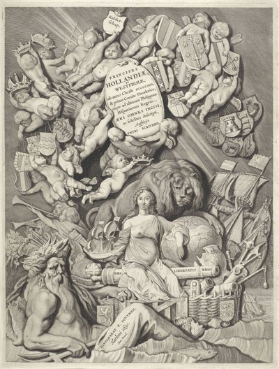 Title page for a series of counts and countesses of Holland, Zeeland and West Friesland (Counts and Countesses of Holland, Zeeland and West Friesland series) by Cornelis Visscher (II)