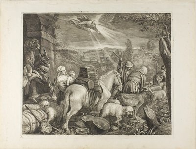Abraham Leaving Haran (The Calling of Abraham) by Cornelis Visscher