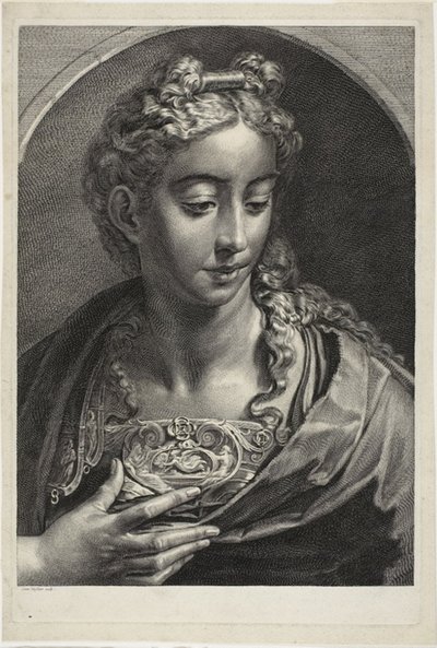Athena, from Cabinet Reynst: Engravings of Various Images Painted by Famous Artists by Cornelis Visscher