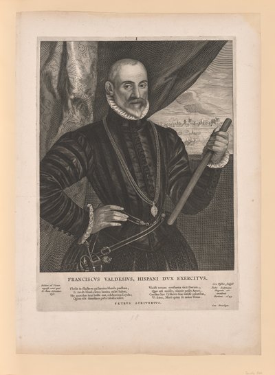 Francisco Valdes, Spanish Commander, from Quatuor Personae by Cornelis Visscher