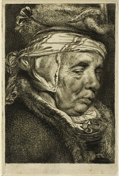 Head of an Old Woman by Cornelis Visscher