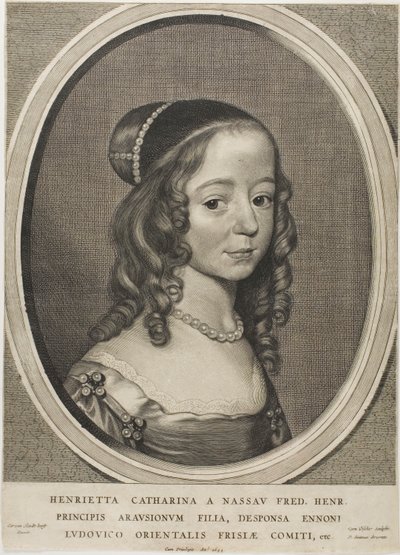 Henrietta Catharina, Princess of Orange Nassau, from Nine Portraits by Cornelis Visscher