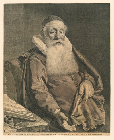 Portrait of Gellius de Bouma by Cornelis Visscher