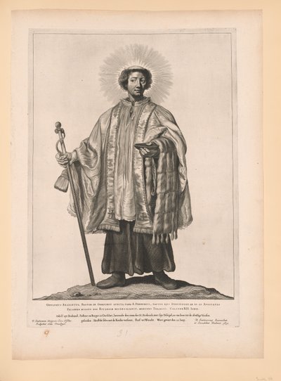 Saint Odulf, from Saints of the North and South Netherlands by Cornelis Visscher