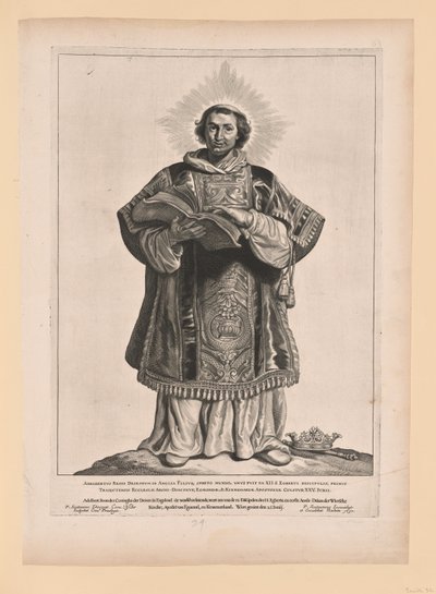 Saint Werenfridus, from Saints of the North and South Netherlands by Cornelis Visscher