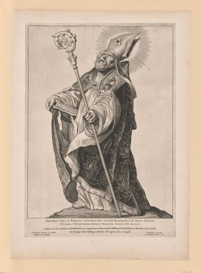 Saint Willebrord, from Saints of the North and South Netherlands by Cornelis Visscher