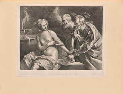 Susanna and the Elders, from Cabinet Reynst by Cornelis Visscher