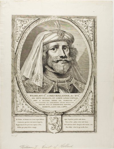 William I, from Principes Hollandiae, Zelandiae, et Frisiae by Cornelis Visscher
