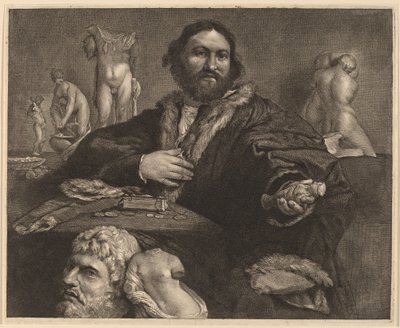 Andrea Odoni by Cornelis Visscher after Lorenzo Lotto