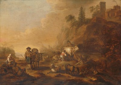 Landscape with Herdsmen and Their Droves by Cornelis de Bie
