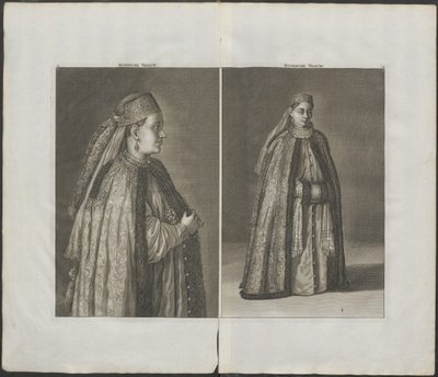 Russian woman From: Reizen over Moskovië, 1711 by Cornelis de Bruijn