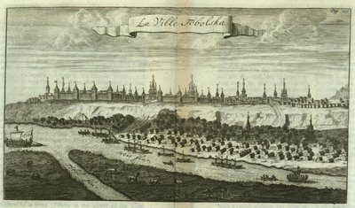 Tobolsk from Travels into Muscovy by Cornelis de Bruijn