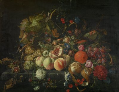 Still Life with Flowers and Fruits by Cornelis de Heem