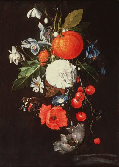 Still Life with Fruit and Flowers by Cornelis de Heem