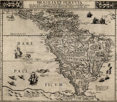 Brazil and Peru by Cornelis de Jode