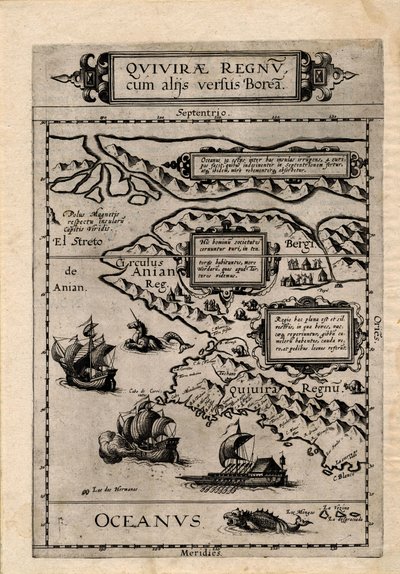Quivirae regnum with others towards the north by Cornelis de Jode