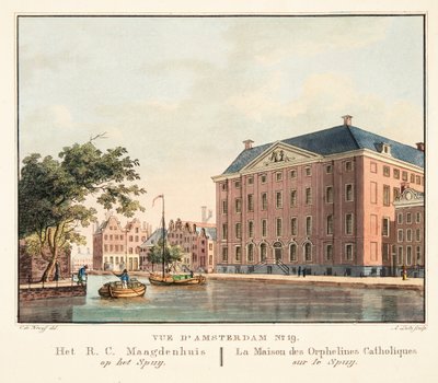 View of Amsterdam No.19. The R.C. Maagdenhuis on the Spuij. The House of Catholic Orphans on the Spuij, 1825 by Cornelis de Kruyff