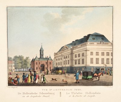 View of Amsterdam No.20. The Dutch Theatre and the Leiden Gate by Cornelis de Kruyff