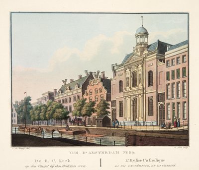 View of Amsterdam No.29. The R.C. Church on the Cingel near the Holy Way. The Catholic Church of Faith, Hope, and Charity, 1825 by Cornelis de Kruyff