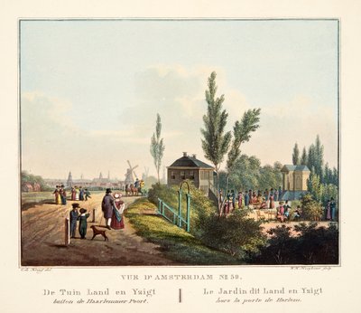 View of Amsterdam No.39. The Garden Land and Yzigt Outside the Haarlemmer Gate, 1825 by Cornelis de Kruyff
