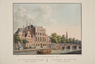 View of Amsterdam No.6. The Building of the Felix Meritis Society. The Academy of Arts called Felix Meritis by Cornelis de Kruyff