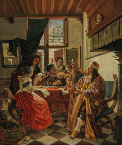 Music-Making Company in an Interior, 1670s by Cornelis de Man