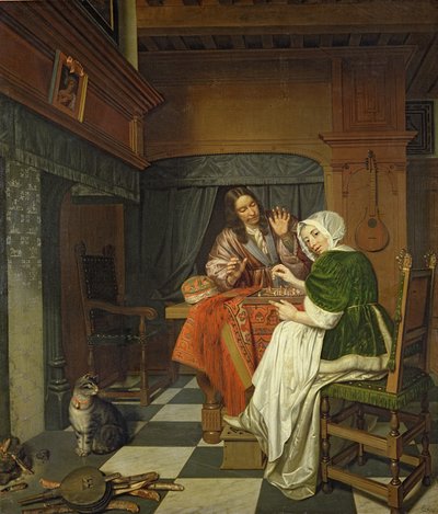 The Chess Players, c.1670 by Cornelis de Man