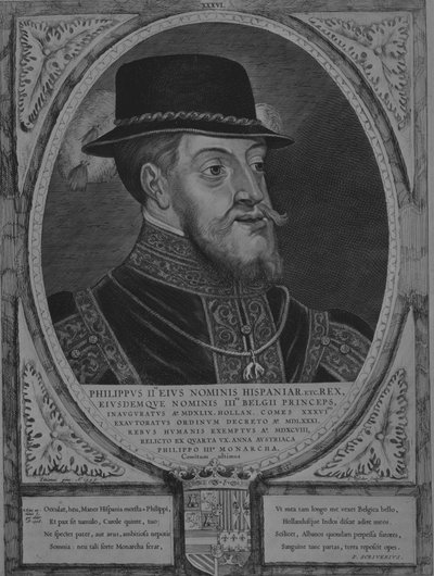 Philip II, King of Spain, from the series Counts and Countesses of Holland, Zeeland, and West Friesland by Cornelis de Visscher