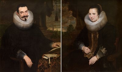 Barthel Van den Berghe and His Wife Elisabeth Hoegaerts by Cornelis de Vos