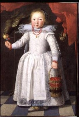 Little Girl with a Parrot by Cornelis de Vos