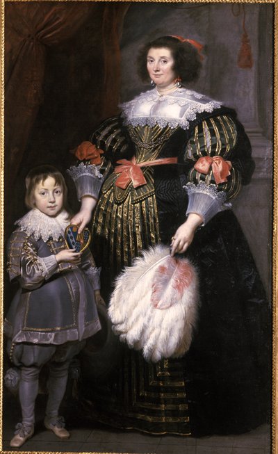 Madame Charlotte Butkens-Smit van Cruyninghen and her son Johannes-Amatus by Cornelis de Vos
