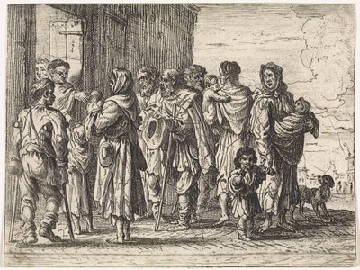 Beggars in Front of a Monastery by Cornelis de Wael