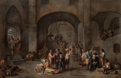 Visiting the Prisoners (From a Cycle with the Seven Works of Mercy) by Cornelis de Wael