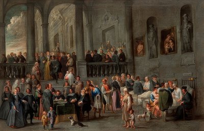 Visiting the Sick (From a Cycle with the Seven Works of Mercy). Around 1640 by Cornelis de Wael