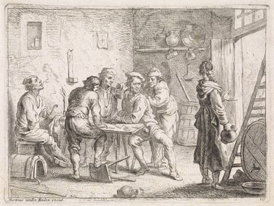 Woman Leaving an Inn by Cornelis de Wael