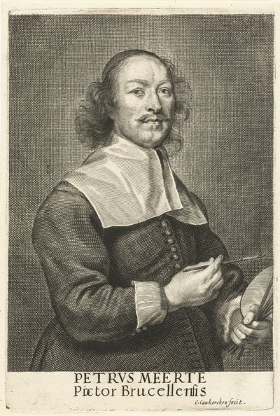 Portrait of the Painter Petrus Meerte by Cornelis van Caukercken